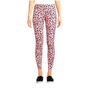 No Boundaries NEW Junior's High Rise Ankle Length Suede Pink & Black Legging 884